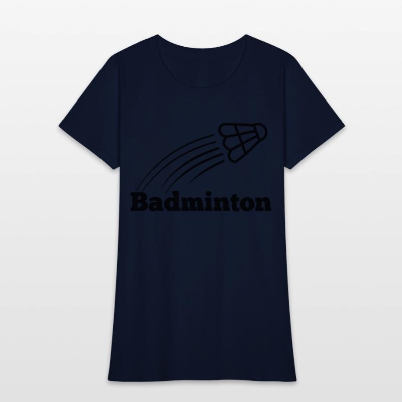 Badminton text with shuttlecock flying up