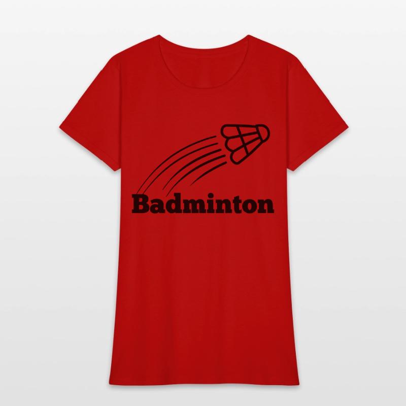 Badminton text with shuttlecock flying up