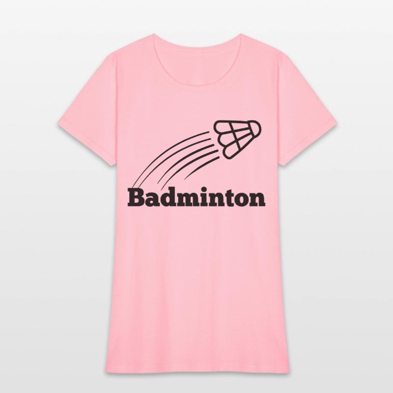 Badminton text with shuttlecock flying up