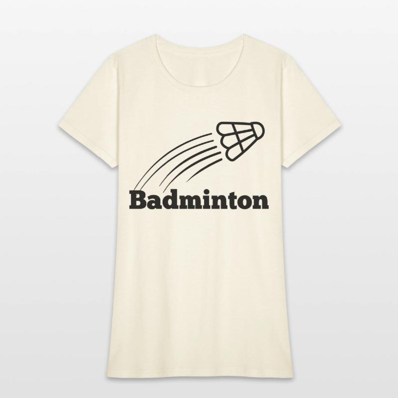 Badminton text with shuttlecock flying up