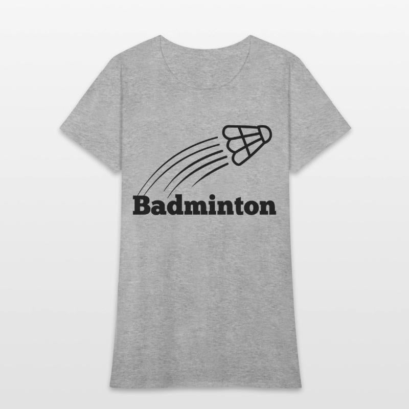 Badminton text with shuttlecock flying up