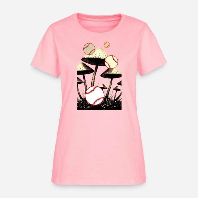 Baseball balls rain and mushrooms