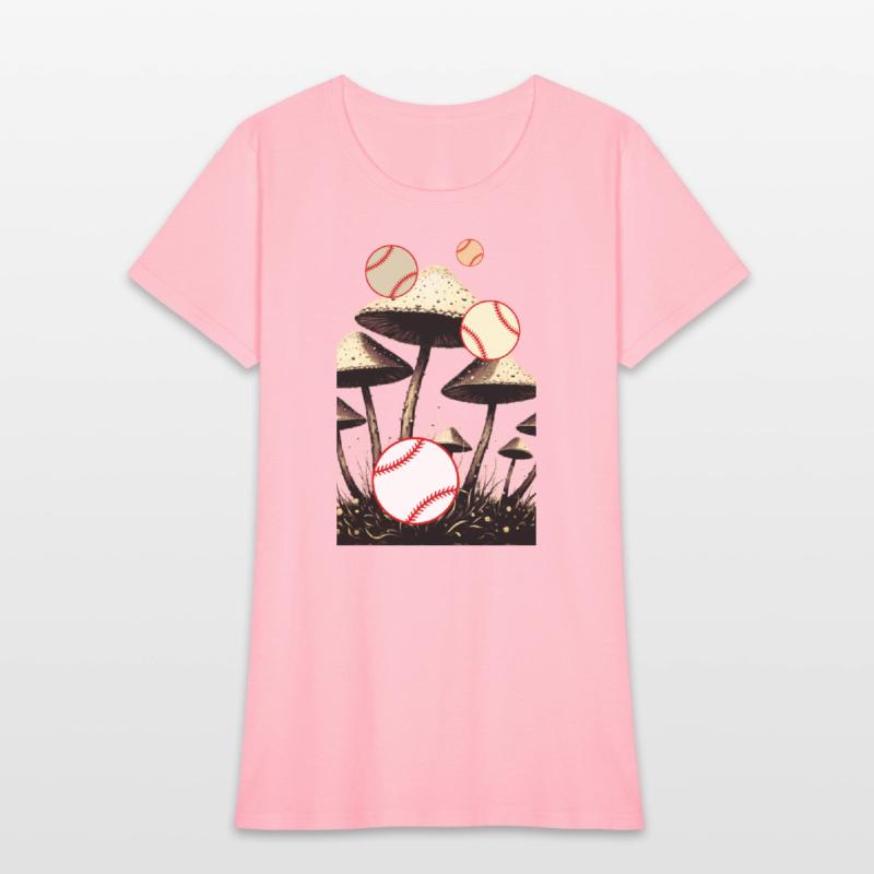 Baseball balls rain and mushrooms