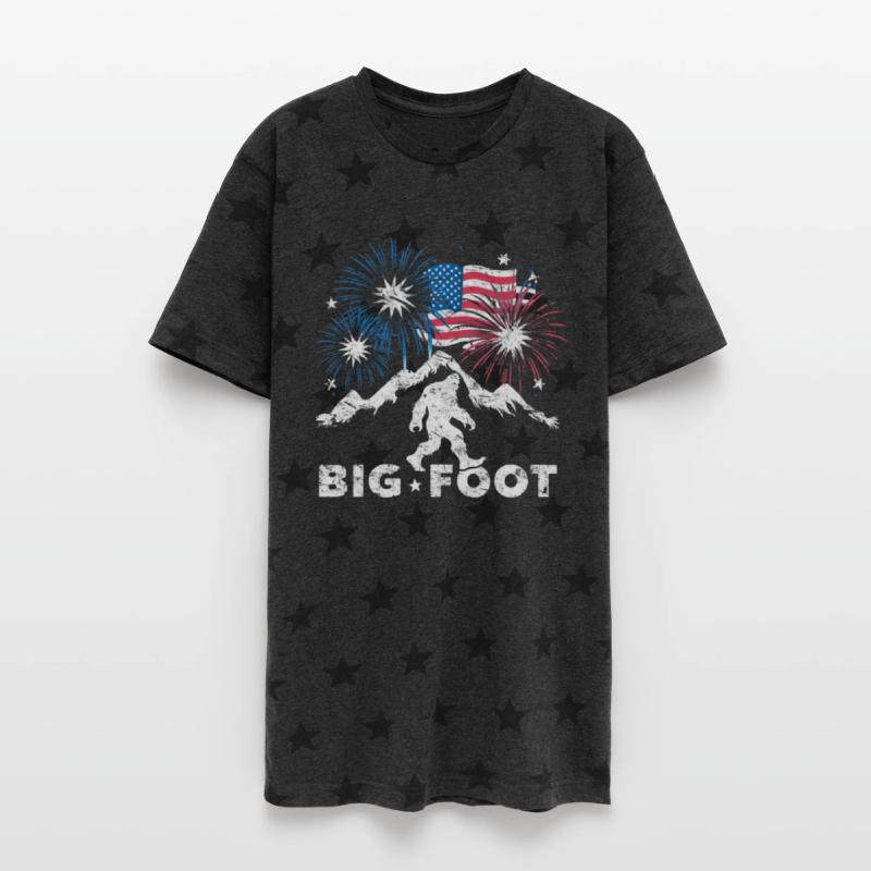 Bigfoot 4th Of July Shirts Fireworks Patriotic USA