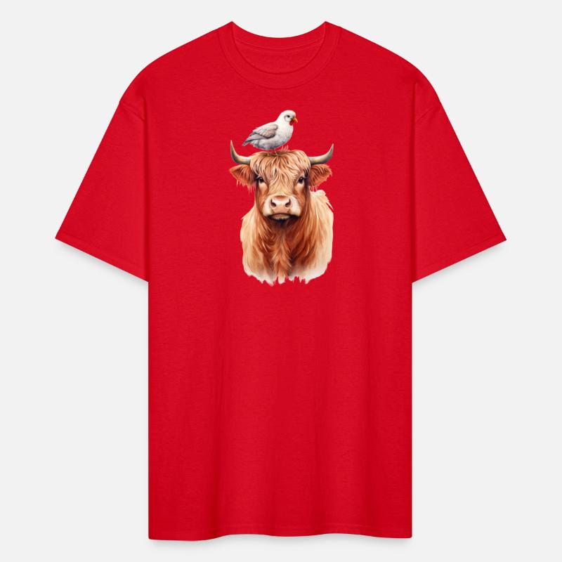 Bird Sitting on Cow's Head