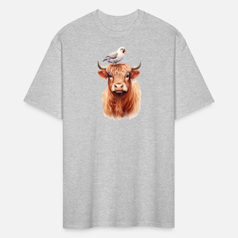 Bird Sitting on Cow's Head