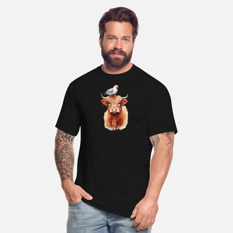 Bird Sitting on Cow's Head